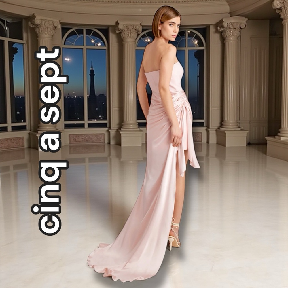 cinq a sept 🌸 Rania Strapless High-Low Gown - Size 4, Blush Pink, Feminine